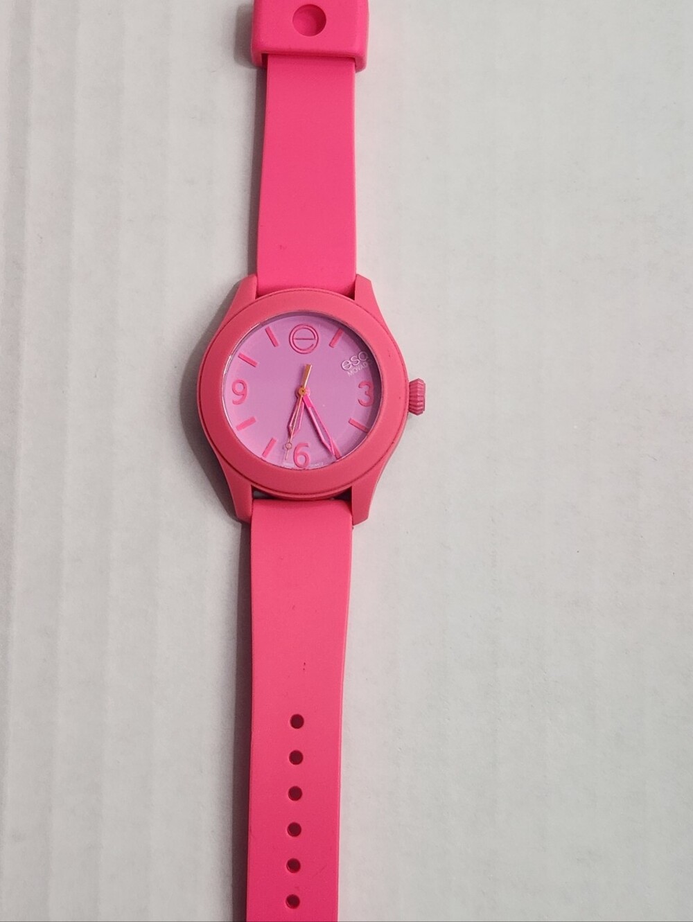 ESQ Movado Pink Silicone Watch Strap Watch